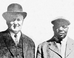 Anson and future Negro Leagues founder Foster (circa 1917, with their ages being, respectively, 65 and 37)