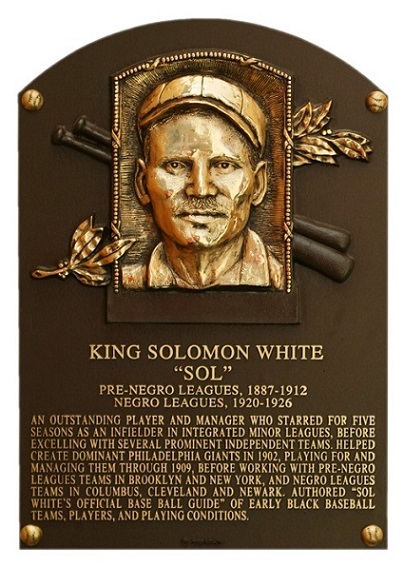 The Hall of Fame plaque of 2006 inductee White